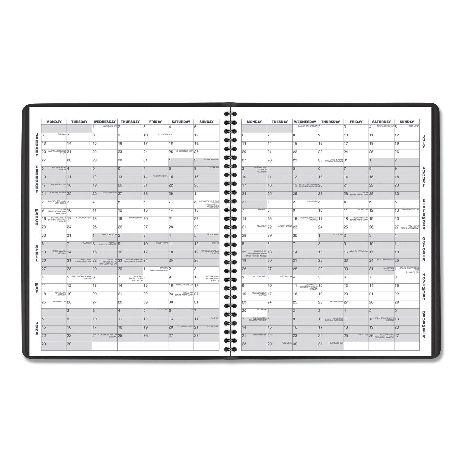 AT-A-GLANCE Monthly Planner, 11 x 9, Navy Cover, 15-Month: Jan 2025 to Mar 2026 (7026020)