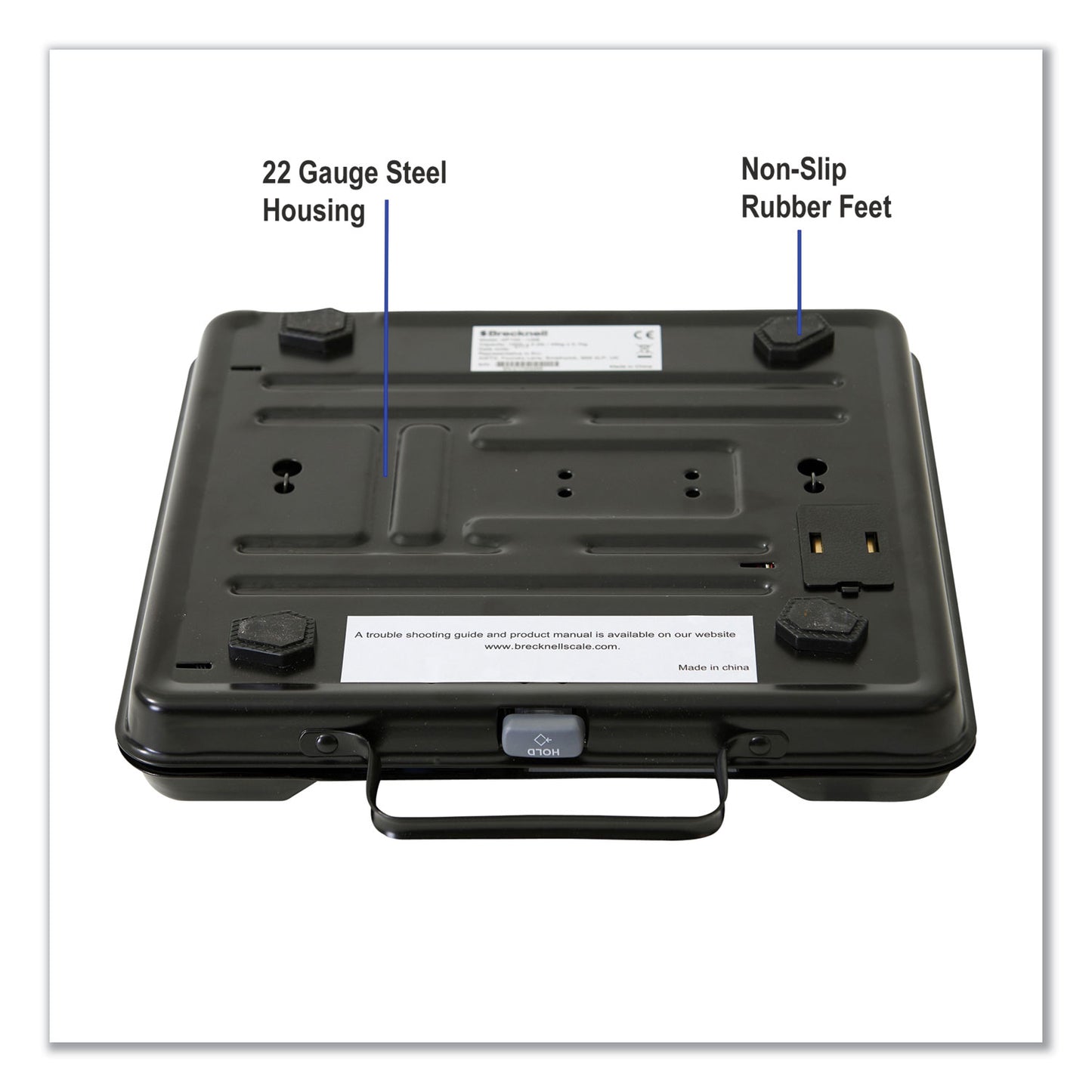 Brecknell Portable Electronic Utility Bench Scale, 250 lb Capacity, 12.5 x 10.95 x 2.2  Platform (GP250)