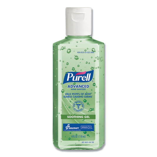 AbilityOne 8520015223886, SKILCRAFT PURELL Gel Hand Sanitizer with Aloe, 4 oz Bottle, 24/Carton