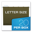 Pendaflex Ready-Tab Reinforced Hanging File Folders, Letter Size, 1/3-Cut Tabs, Standard Green, 25/Box (42620)