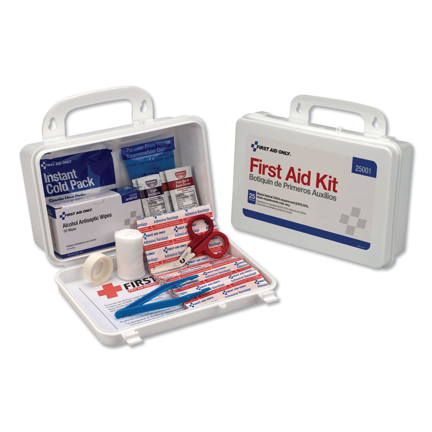PhysiciansCare First Aid Kit for Use by Up to 25 People, 113 Pieces, Plastic Case (25001)