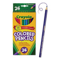 Crayola Long-Length Colored Pencil Set, 3.3 mm, 2B, Assorted Lead and Barrel Colors, 24/Pack (684024)