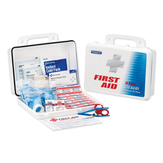 PhysiciansCare Office First Aid Kit, for Up to 25 People, 131 Pieces, Plastic Case (60002)