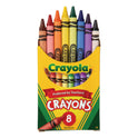 Crayola Classic Color Crayons, Peggable Retail Pack, Peggable Retail Pack, 8 Colors/Pack (523008)