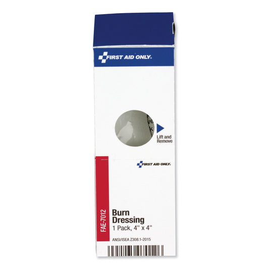 First Aid Only SmartCompliance Refill Burn Dressing, 4 x 4, White (FAE7012)