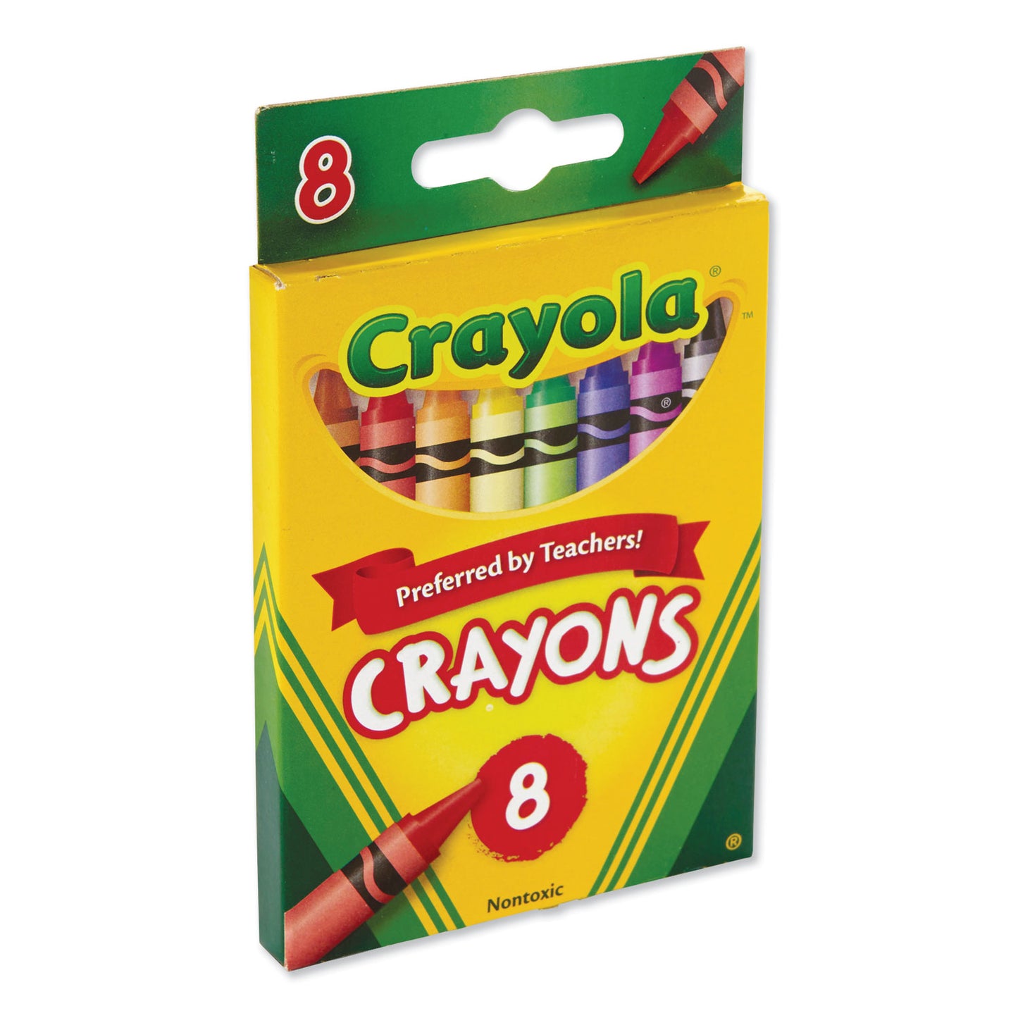 Crayola Classic Color Crayons, Peggable Retail Pack, Peggable Retail Pack, 8 Colors/Pack (523008)