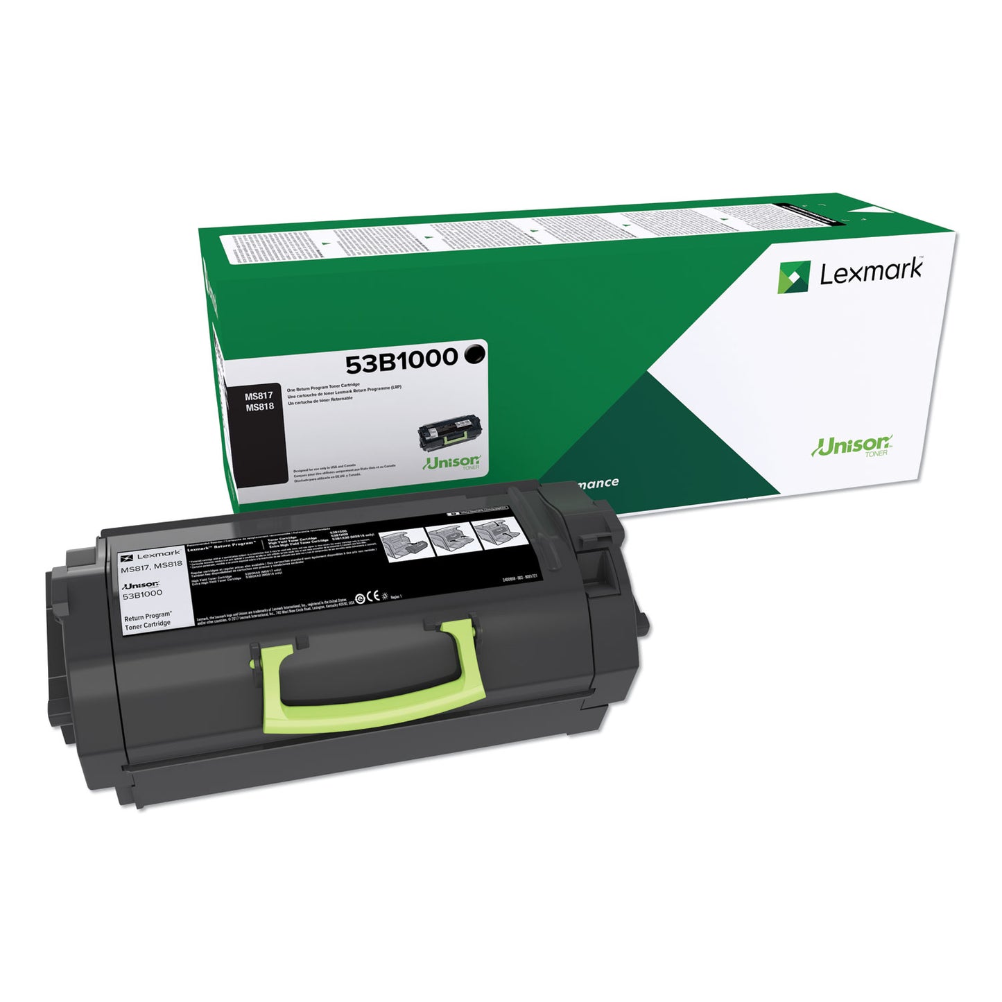 Lexmark 53B1000 Unison Toner, 11,000 Page-Yield, Black