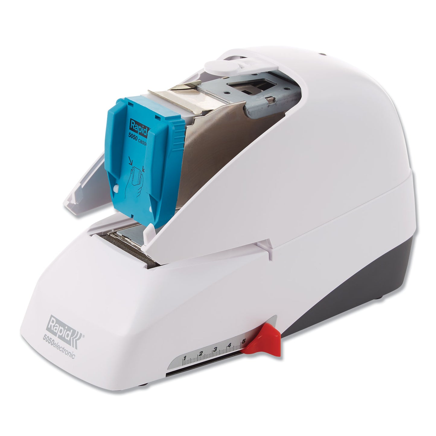 Rapid 5050e Professional Electric Stapler, 60-Sheet Capacity, White (73157)