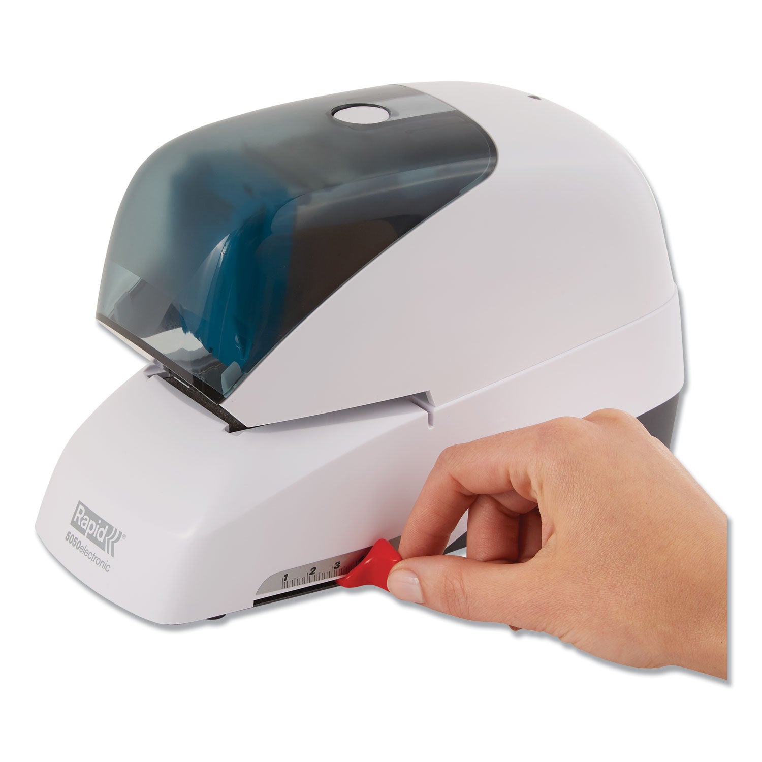 Rapid 5050e Professional Electric Stapler, 60-Sheet Capacity, White (73157)