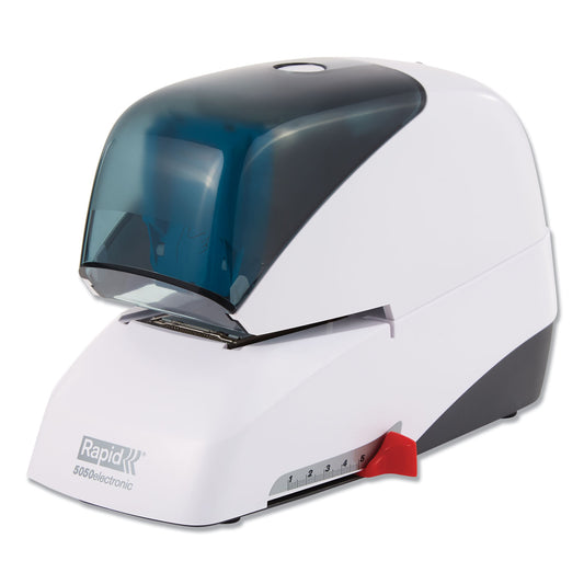 Rapid 5050e Professional Electric Stapler, 60-Sheet Capacity, White (73157)