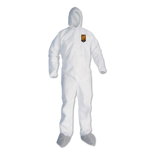 KleenGuard A45 Liquid/Particle Protection Surface Prep/Paint Coveralls, 3X-Large, White, 25/Carton (48976)