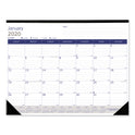 Blueline DuraGlobe Monthly Desk Pad Calendar, 22 x 17, White/Blue/Gray Sheets, Black Binding/Corners, 12-Month (Jan to Dec): 2025 (C177227)