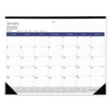 Blueline DuraGlobe Monthly Desk Pad Calendar, 22 x 17, White/Blue/Gray Sheets, Black Binding/Corners, 12-Month (Jan to Dec): 2025 (C177227)