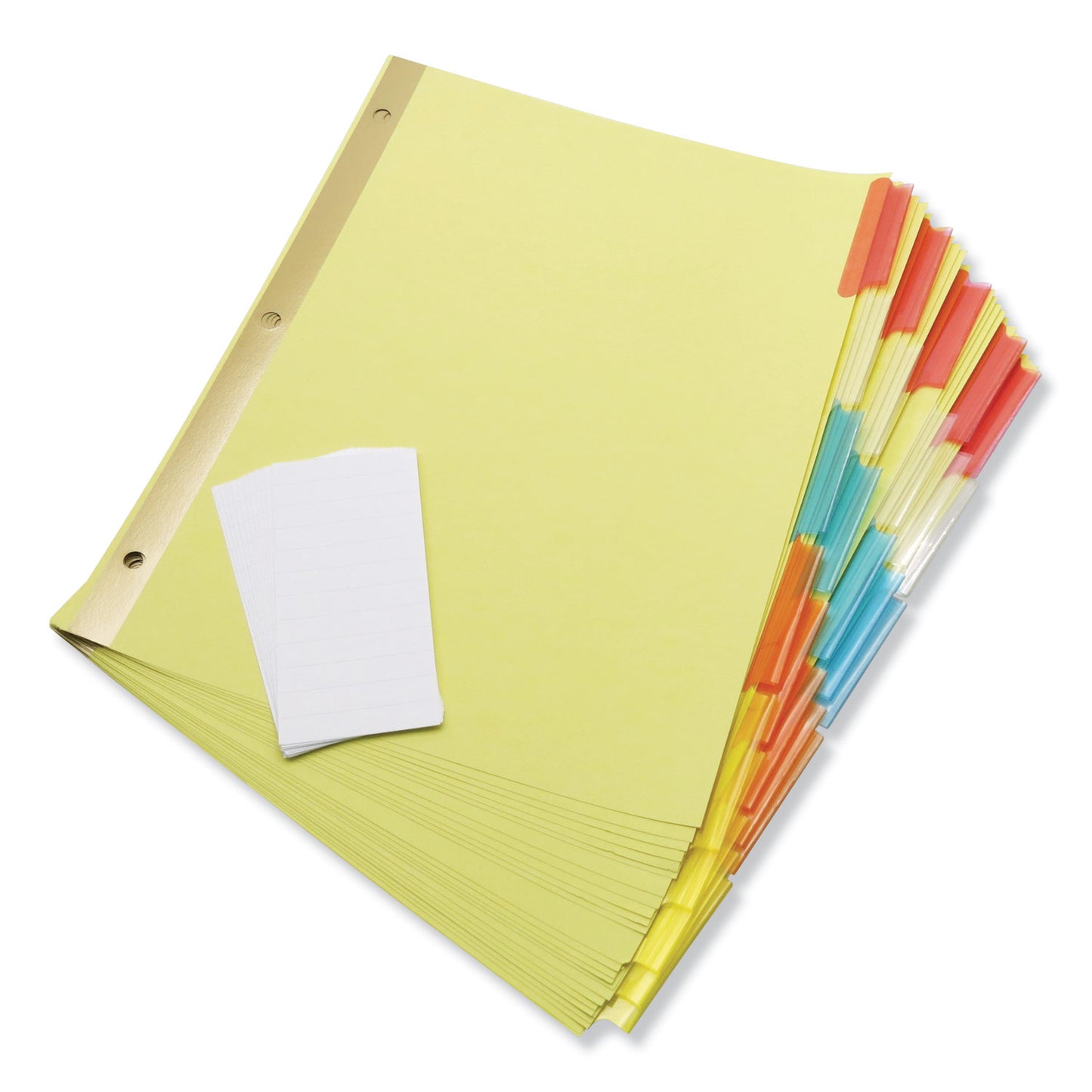 Universal Deluxe Extended Insertable Tab Indexes, 5-Tab, 11 x 8.5, Buff, Assorted Tabs, 6 Sets (21874)