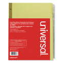 Universal Deluxe Extended Insertable Tab Indexes, 8-Tab, 11 x 8.5, Buff, Clear Tabs, 6 Sets (21877)