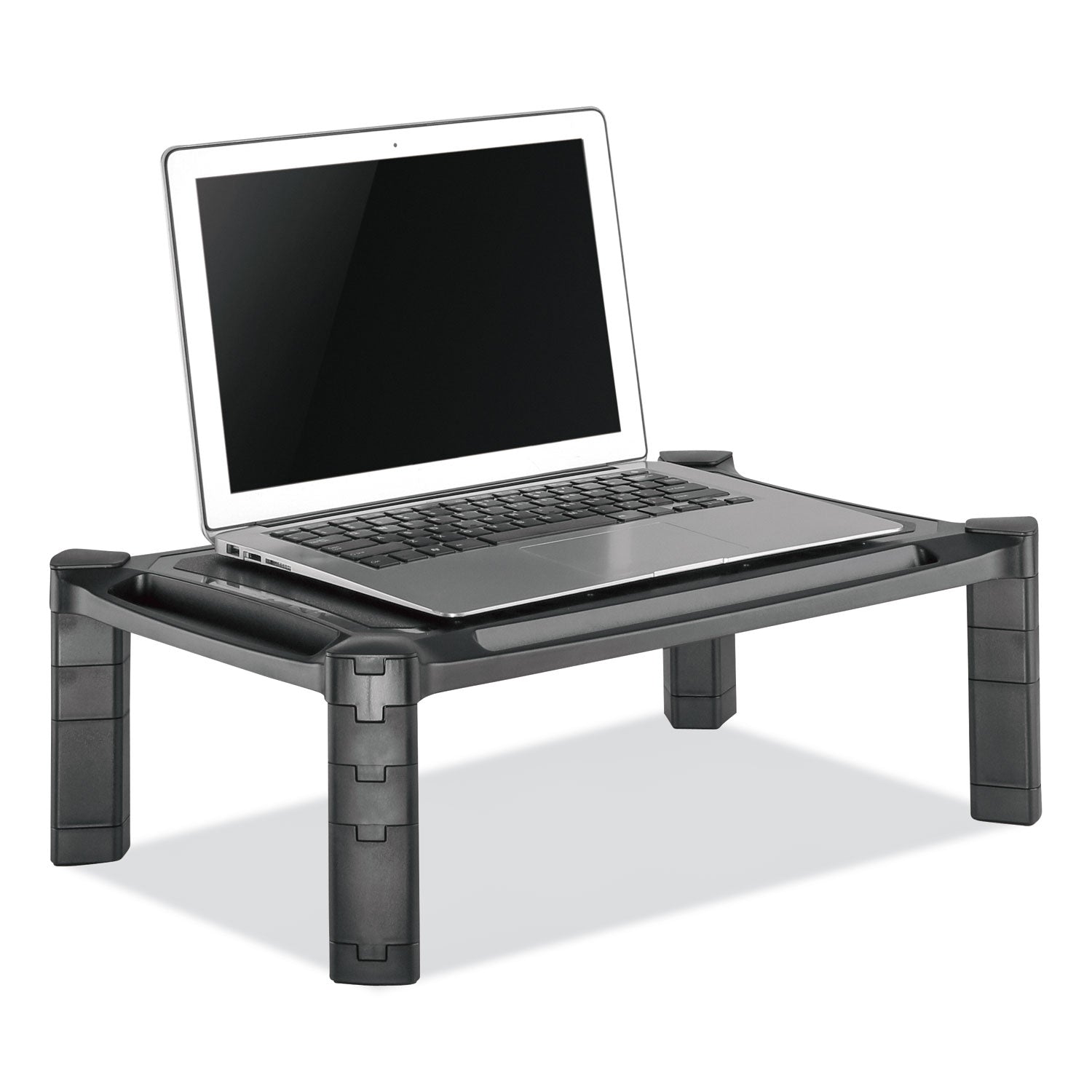 Innovera Large Monitor Stand with Cable Management, 12.99" x 17.1" x 6.6", Black, Supports 22 lbs (55051)