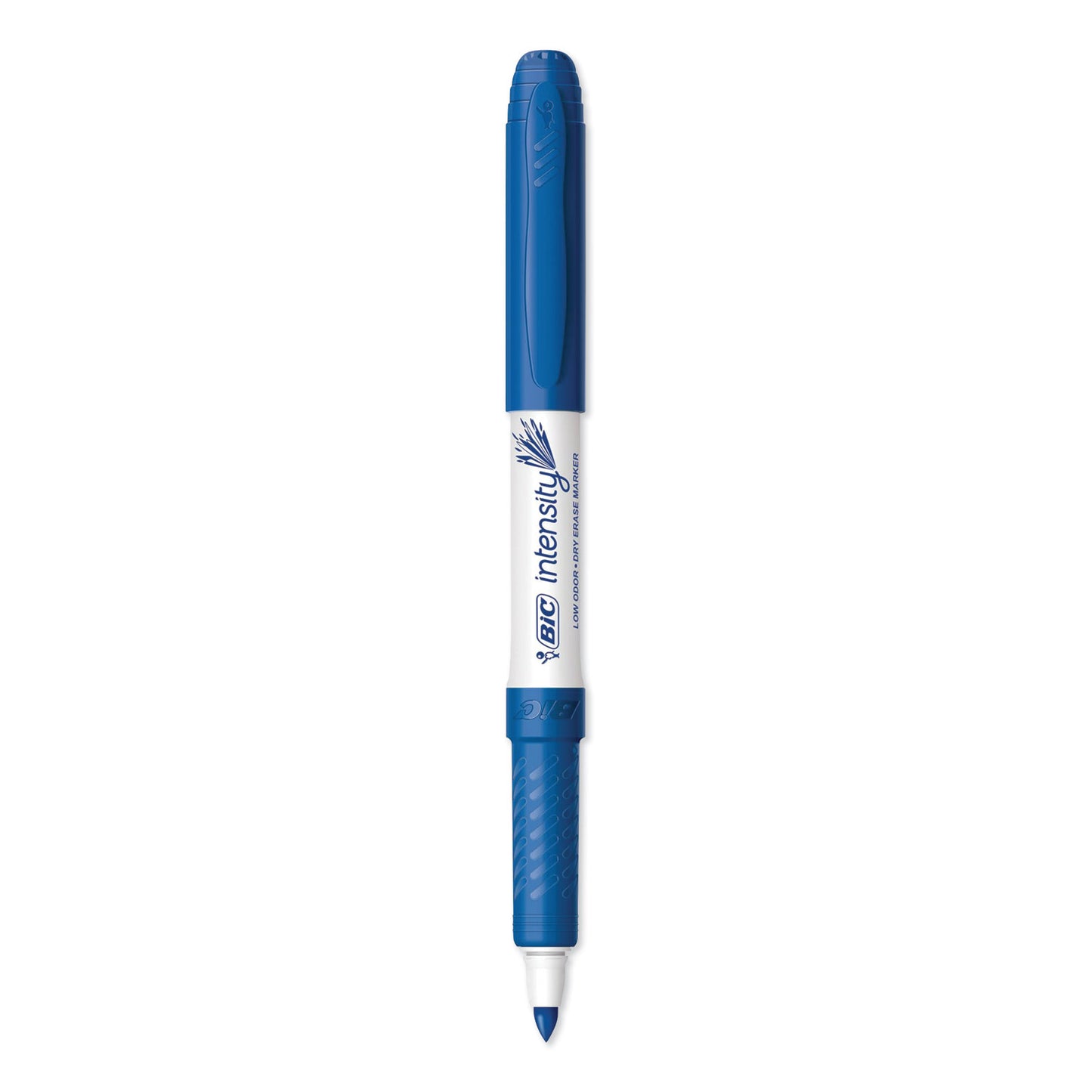 BIC Intensity Low Odor Fine Point Dry Erase Marker, Fine Bullet Tip, Blue, Dozen (GDE11BE)