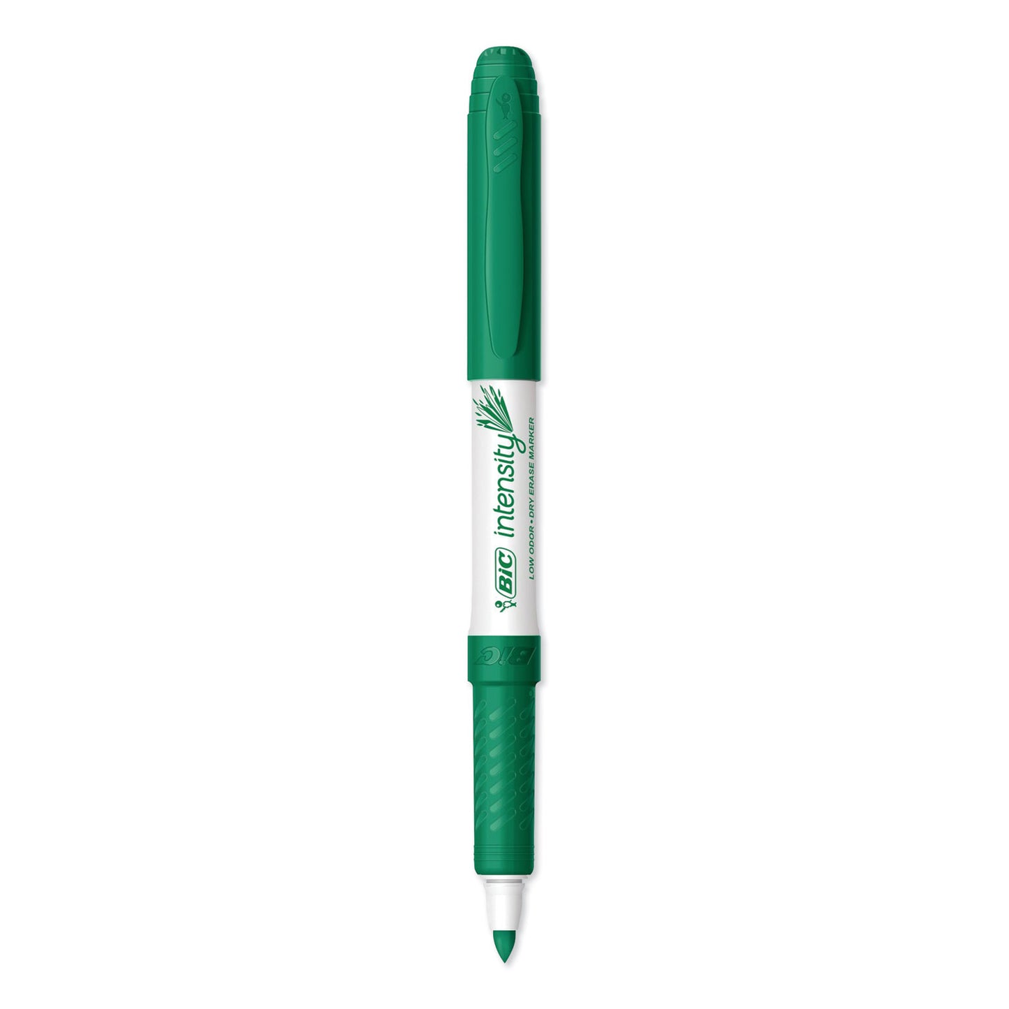 BIC Intensity Low Odor Fine Point Dry Erase Marker, Fine Bullet Tip, Green, Dozen (GDE11GN)