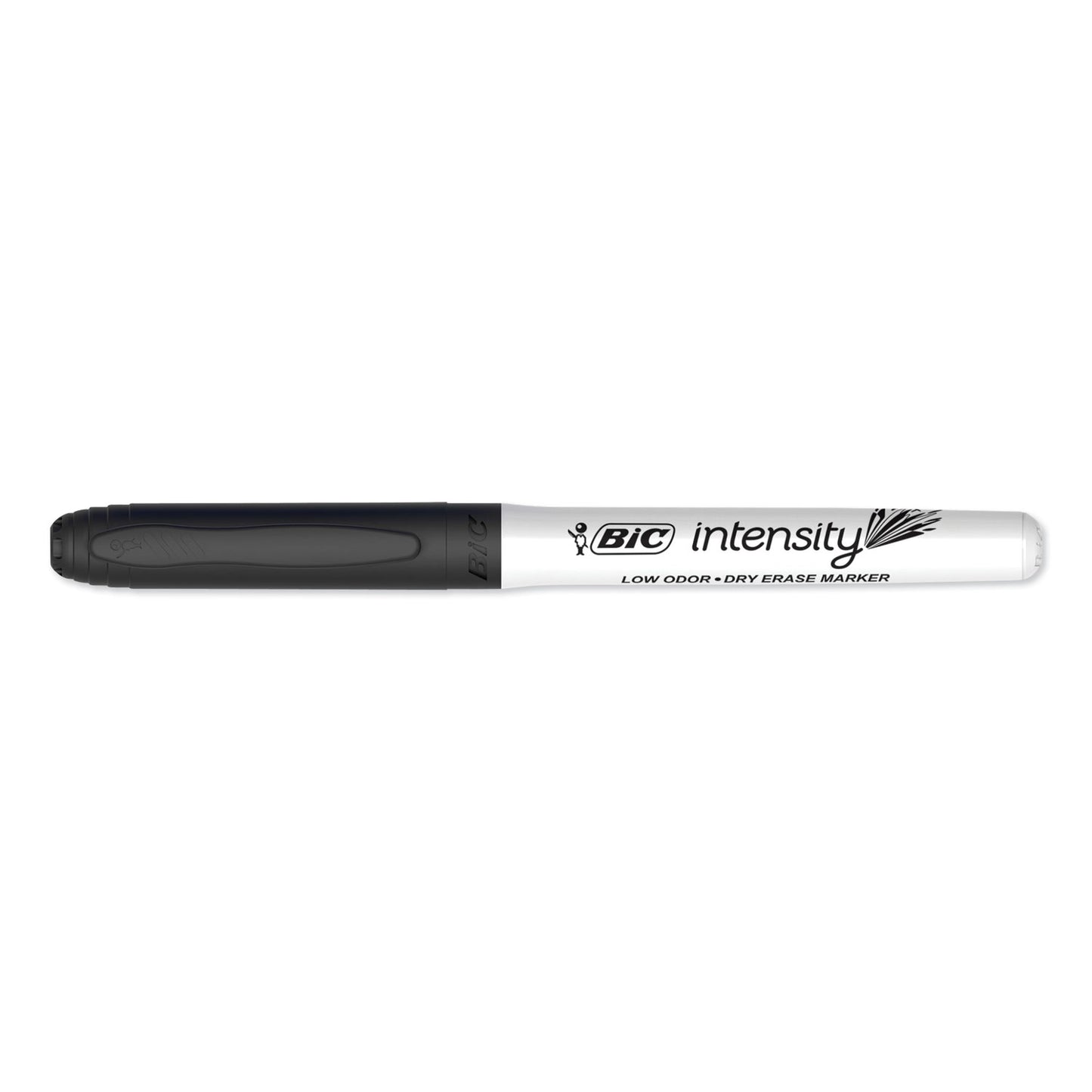 BIC Intensity Low Odor Fine Point Dry Erase Marker, Fine Bullet Tip, Black, Dozen (GDE11BK)