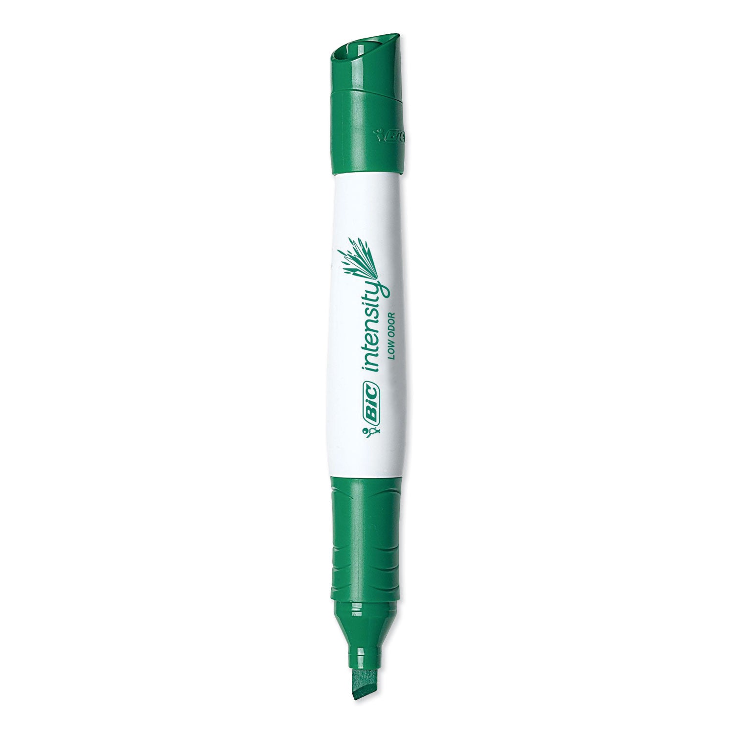 BIC Intensity Low Odor Chisel Tip Dry Erase Marker, Broad Chisel Tip, Green, Dozen (GDEM11GN)