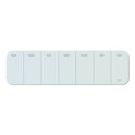 U Brands Cubicle Glass Dry Erase Board, Undated One-Week, 20 x 5.5, White Surface (3688U0001)