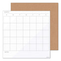 U Brands Tile Board Value Pack, (1) Tan Cork Bulletin, (1) White Undated Calendar Dry Erase, 14 x 14 (3889U0001)