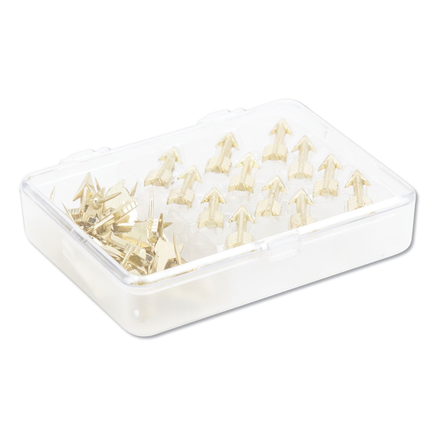 U Brands Fashion Push Pins, Steel, Gold, 0.38", 36/Pack (3083U0624)