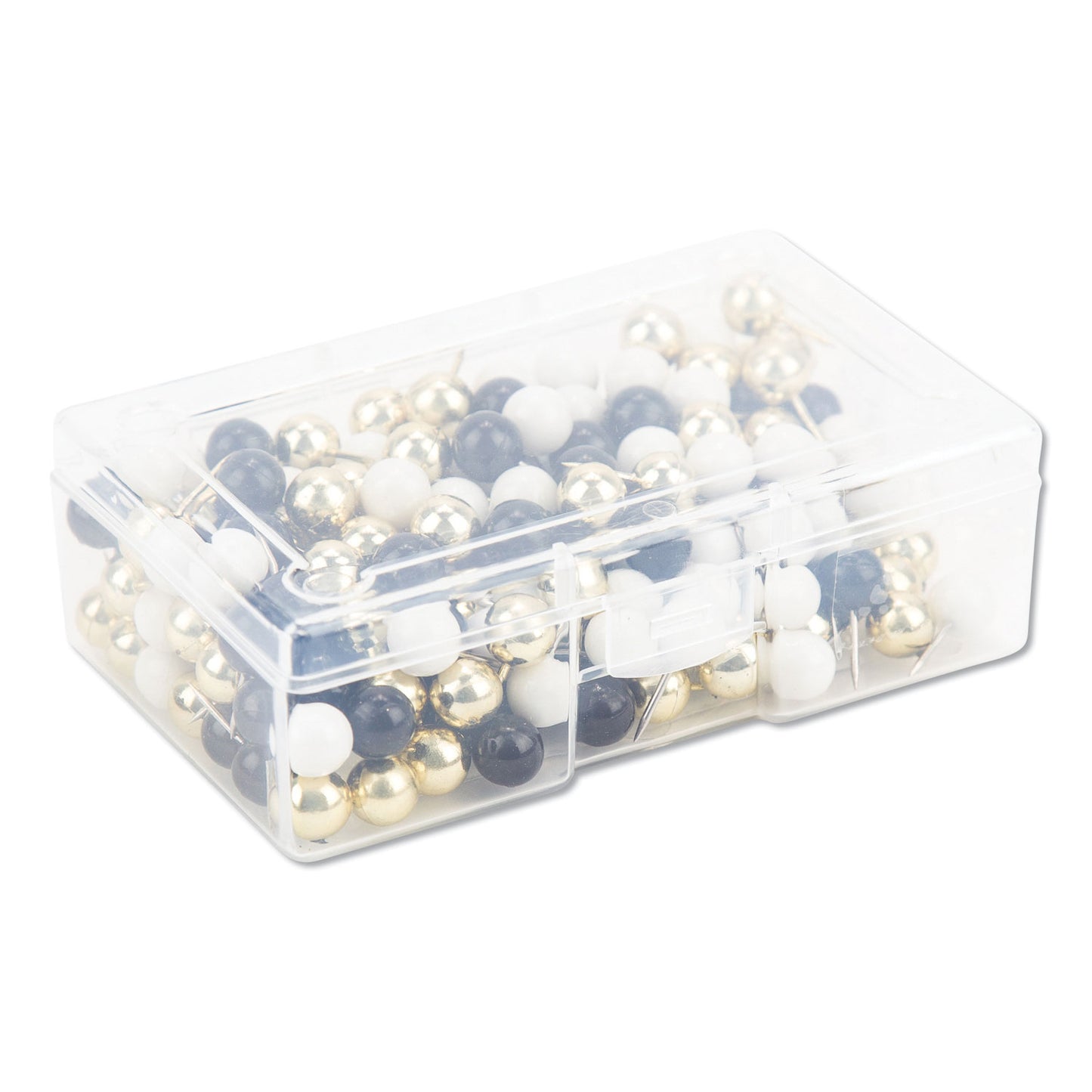 U Brands Fashion Sphere Push Pins, Plastic, Assorted, 0.44", 200/Pack (3084U0624)