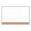 U Brands 4N1 Magnetic Dry Erase Combo Board, 35 x 23, Tan/White Surface, Silver Aluminum Frame (3891U0001)