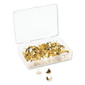 U Brands Fashion Metal Thumbtacks, Metal, Gold, 0.38", 200/Pack (3091U0624)