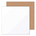 U Brands Tile Board Value Pack, (1) Tan Cork Bulletin, (1) White Magnetic Dry Erase, 14 x 14 (3888U0001)