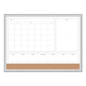 U Brands 4N1 Magnetic Dry Erase Combo Board, 23 x 17, Tan/White Surface, Silver Aluminum Frame (3890U0001)