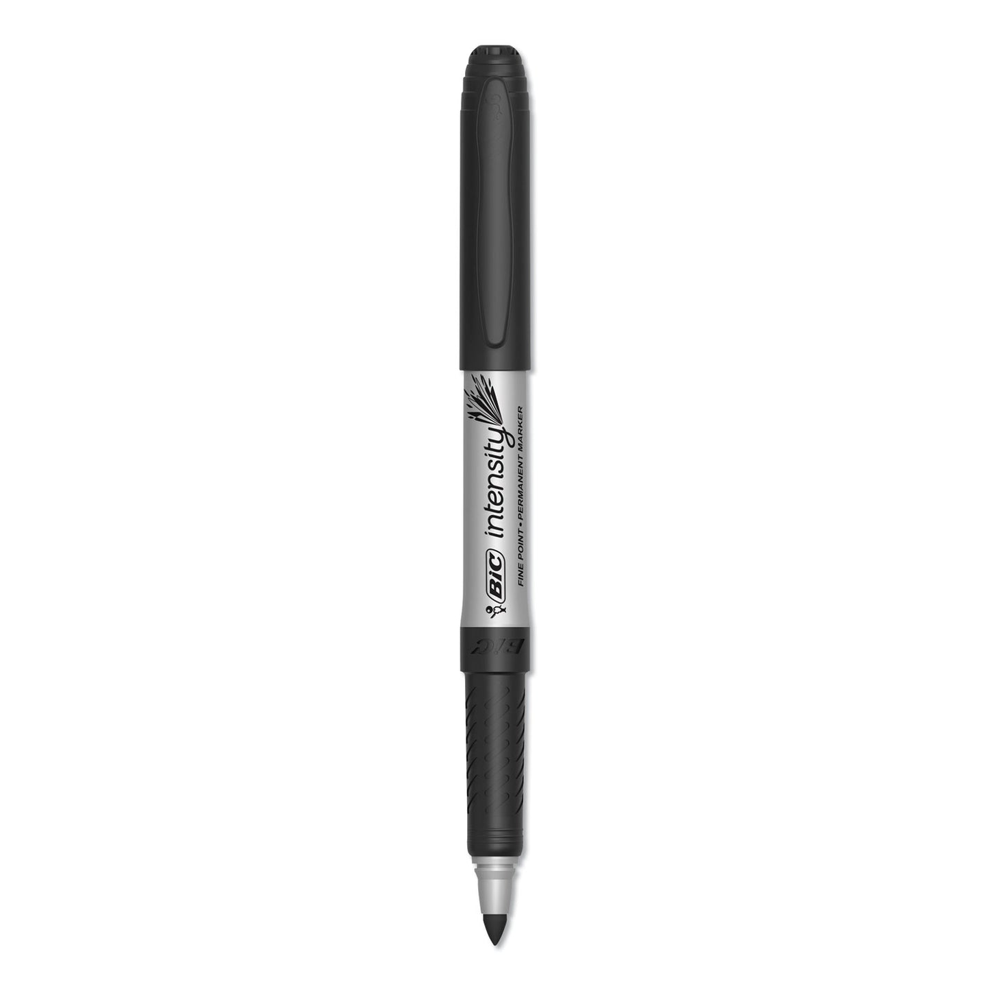 BIC Intensity Fine Tip Permanent Marker Value Pack, Fine Bullet Tip, Black, 24/Pack (GPM241BK)