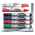 BIC Intensity Advanced Dry Erase Marker, Tank-Style, Broad Chisel Tip, Assorted Colors, 4/Pack (GELITP41AST)