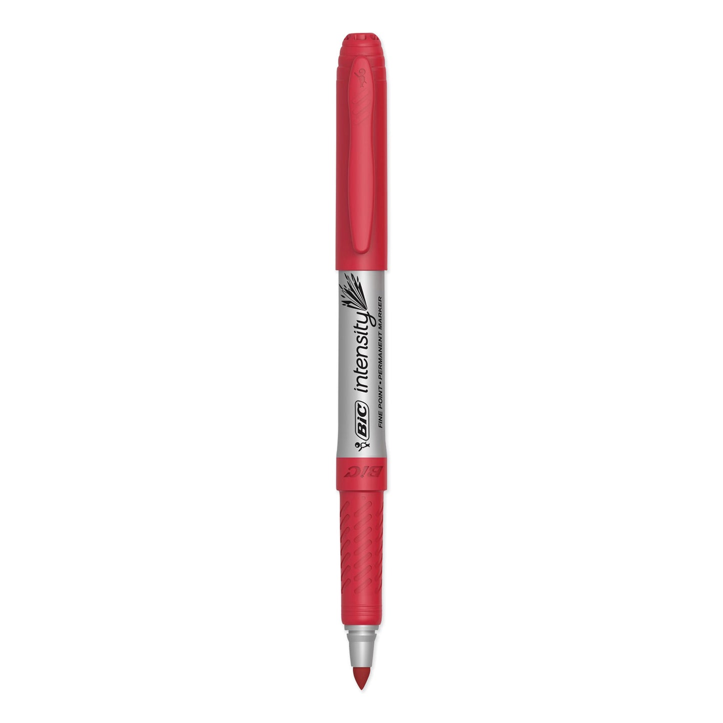 BIC Intensity Fine Tip Permanent Marker, Fine Bullet Tip, Rambunctious Red, Dozen (GPM11RD)