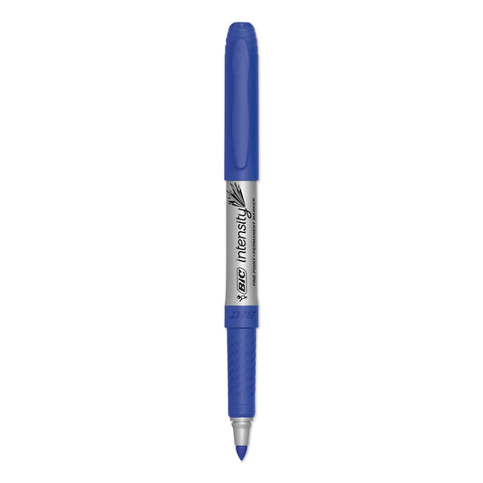 BIC Intensity Fine Tip Permanent Marker, Fine Bullet Tip, Deep Sea Blue, Dozen (GPM11BE)