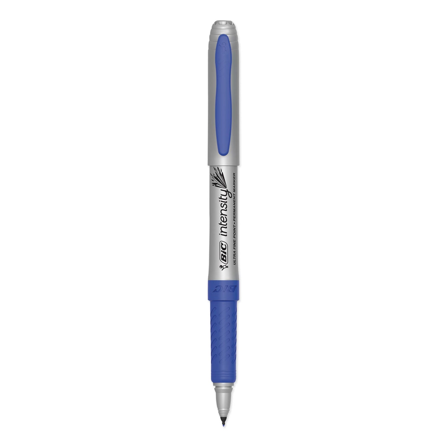 BIC Intensity Ultra Fine Tip Permanent Marker, Extra-Fine Needle Tip, Deep Sea Blue, Dozen (GPMU11BE)