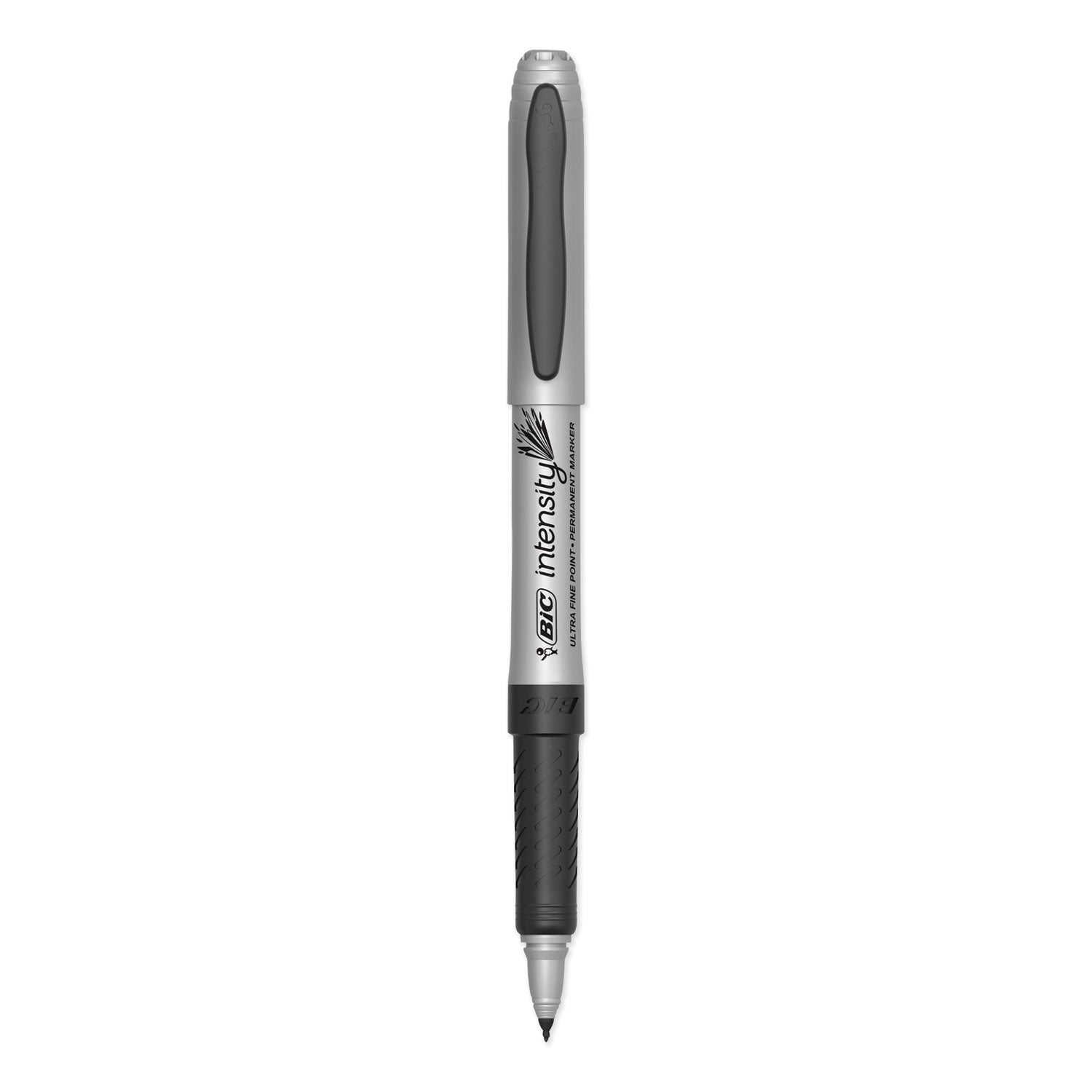 BIC Intensity Ultra Fine Tip Permanent Marker, Ultra-Fine Needle Tip, Tuxedo Black, Dozen (GPMU11BK)