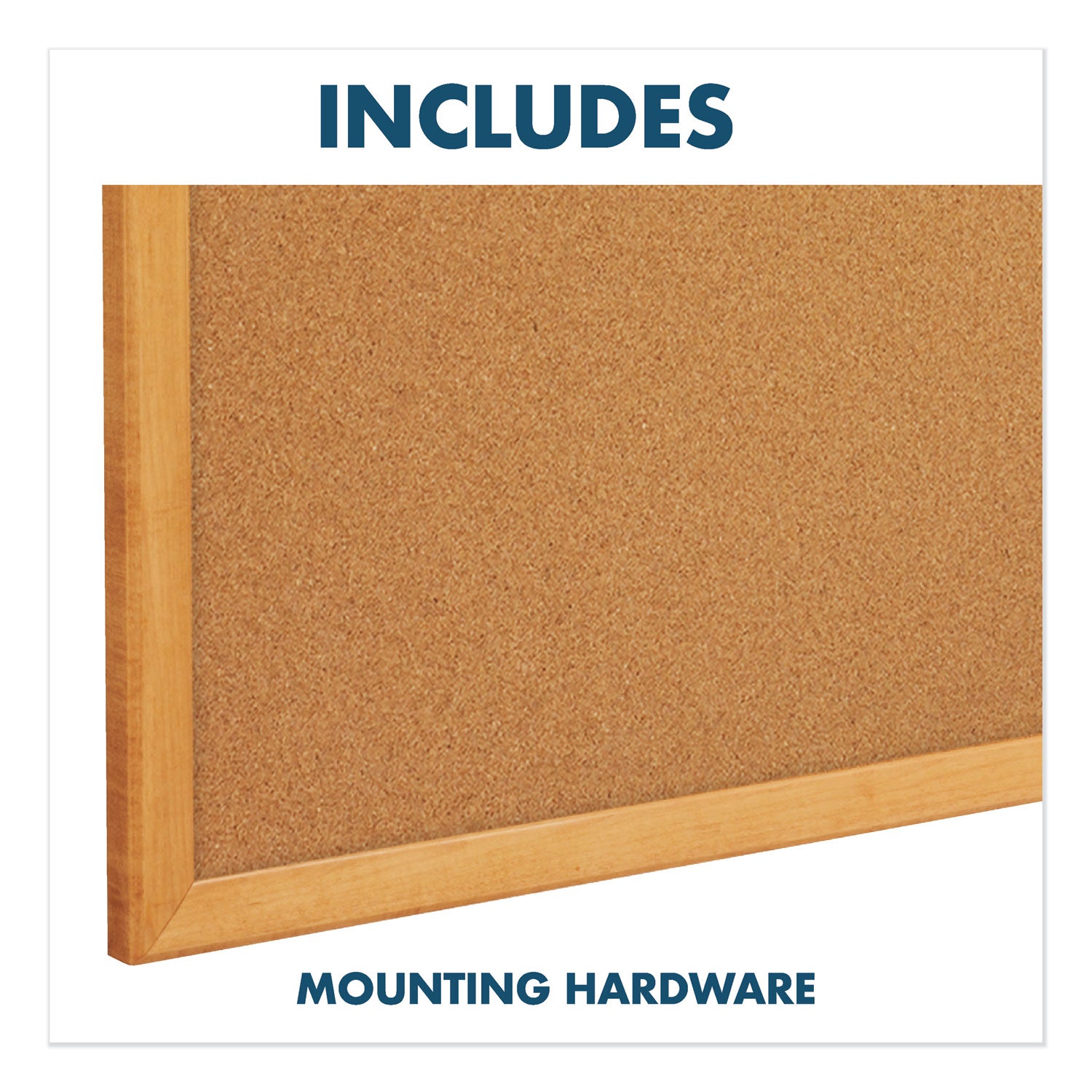 Quartet Bulletin/Dry-Erase Board, Melamine/Cork, 36 x 24, Brown/White Surface, Oak Finish Frame (S553)