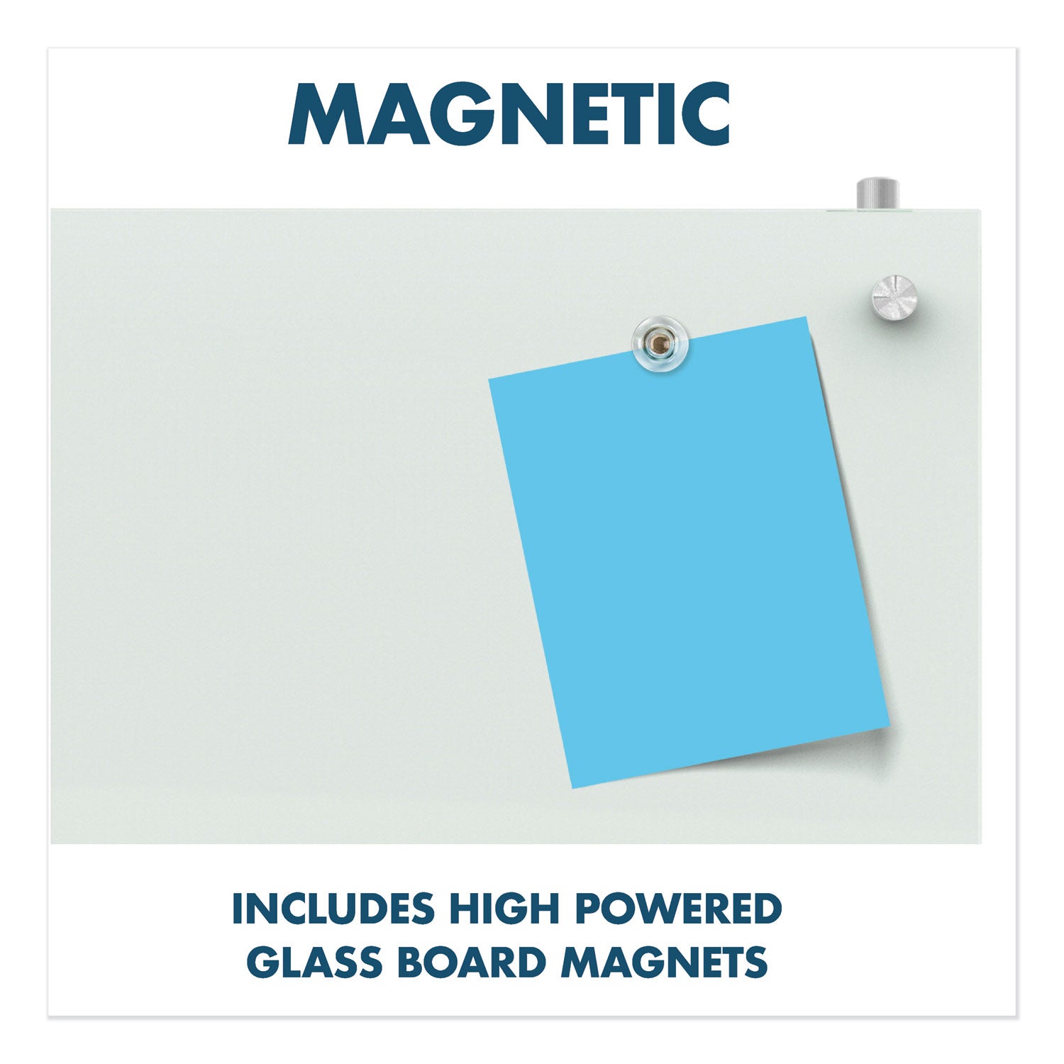 Quartet Infinity Magnetic Glass Dry Erase Cubicle Board, 30 x 18, White Surface (PDEC1830)