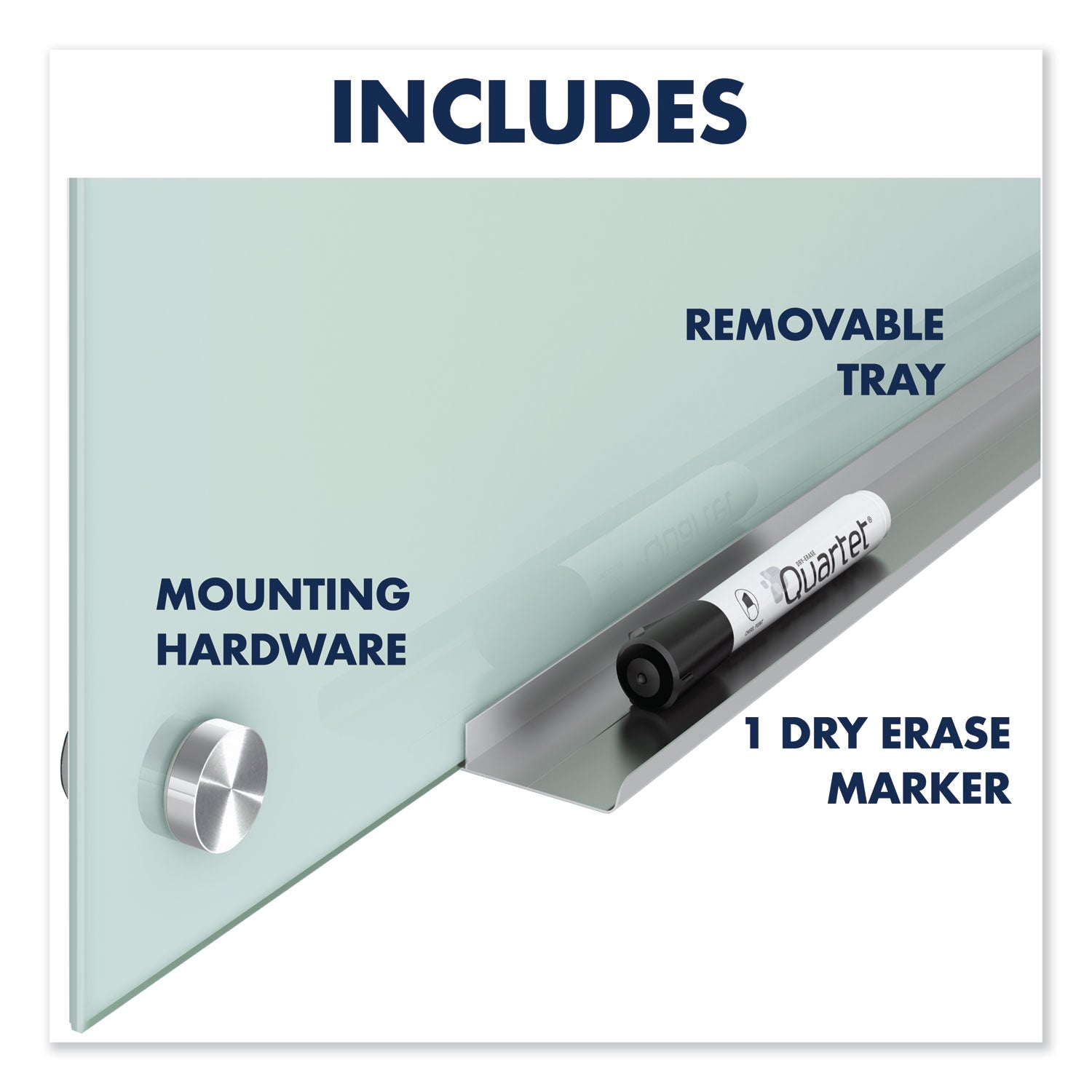 Quartet Infinity Glass Marker Board, 24 x 18, Frosted Surface (G2418F)