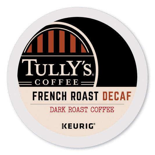 Tully's Coffee French Roast Decaf Coffee K-Cups, 96/Carton (192419CT)