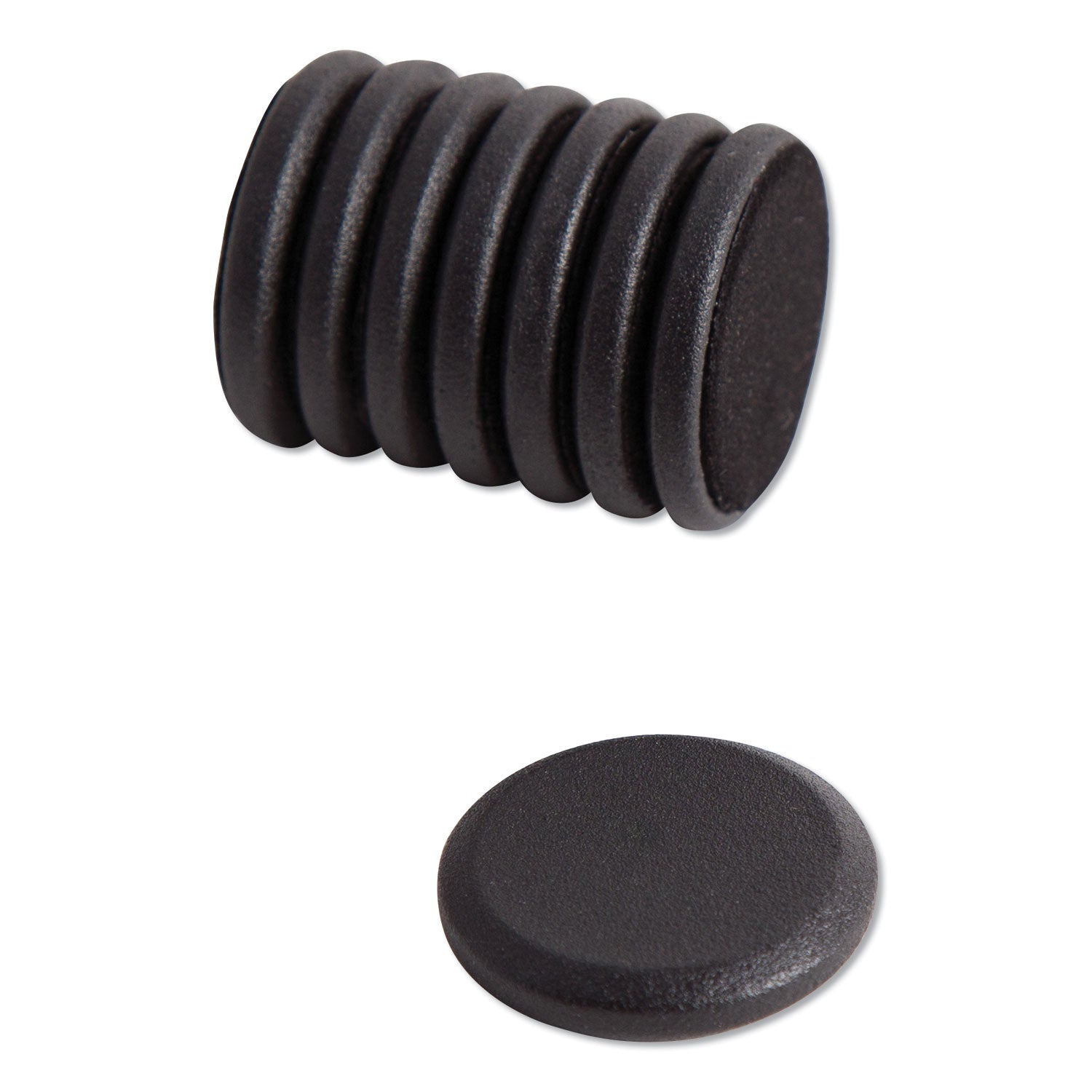 U Brands High Energy Magnets, Circle, Black, 1.25" Diameter, 8/Pack (3021U0012)