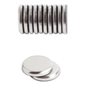 U Brands High Energy Magnets, Circle, Silver, 1.25" Diameter, 12/Pack (2911U0012)
