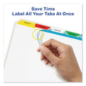 Avery Print and Apply Index Maker Clear Label Dividers, 5-Tab, Color Tabs, 11 x 8.5, White, Traditional Color Tabs, 5 Sets (11418)