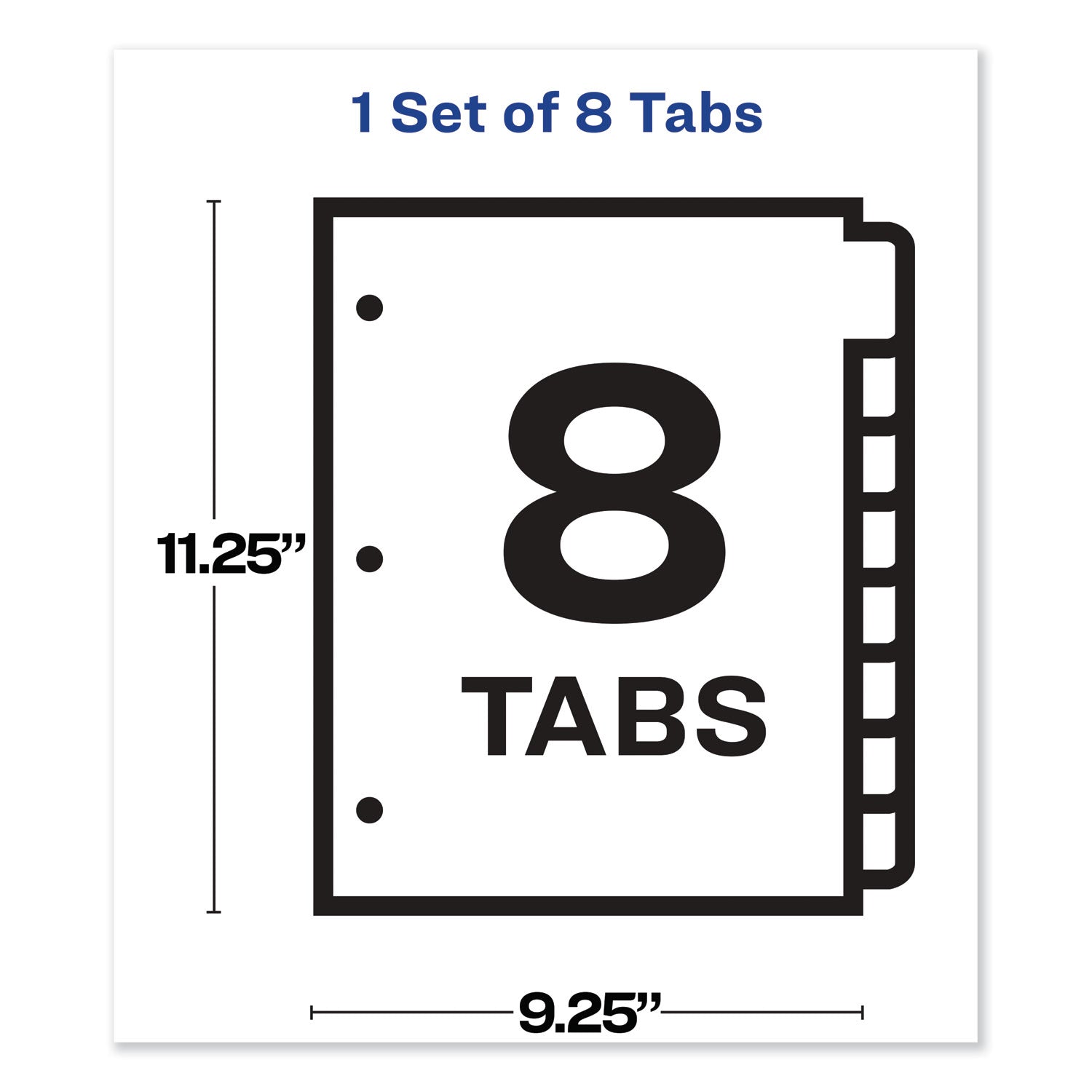 Avery Print and Apply Index Maker Clear Label Sheet Protector Dividers with White Tabs, 8-Tab, 11 x 8.5, Clear, 1 Set (75501)