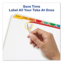 Avery Print and Apply Index Maker Clear Label Dividers, 8-Tab, Color Tabs, 11 x 8.5, White, Traditional Color Tabs, 5 Sets (11419)