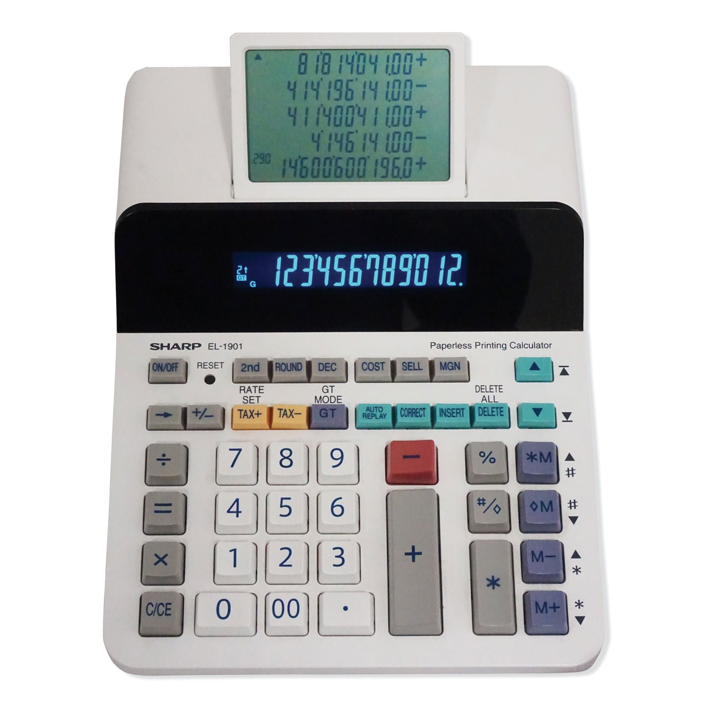 Sharp EL-1901 Paperless Printing Calculator with Check and Correct