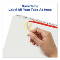 Avery Print and Apply Index Maker Clear Label Unpunched Dividers, 8-Tab, 11 x 8.5, White, 5 Sets (11432)