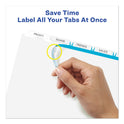 Avery Print and Apply Index Maker Clear Label Dividers, 5-Tab, White Tabs, 11 x 8.5, White, 50 Sets (11556)